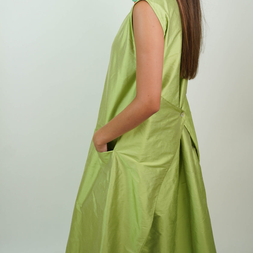 Vestido en Shantung de Seda