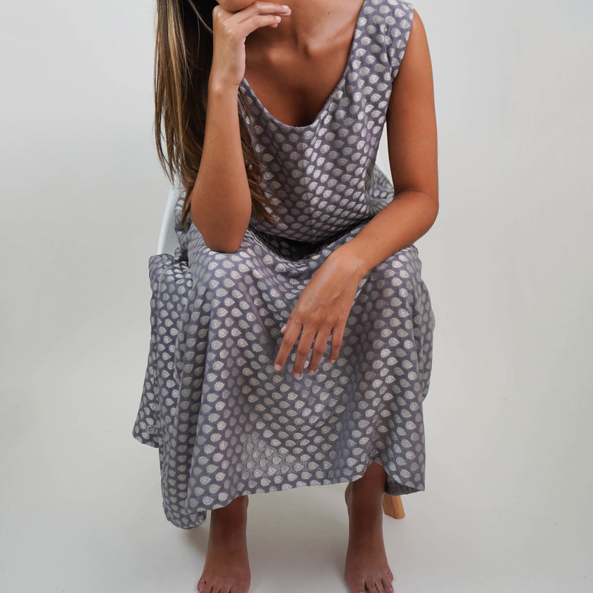 Túnica en Seda Natural Estampada