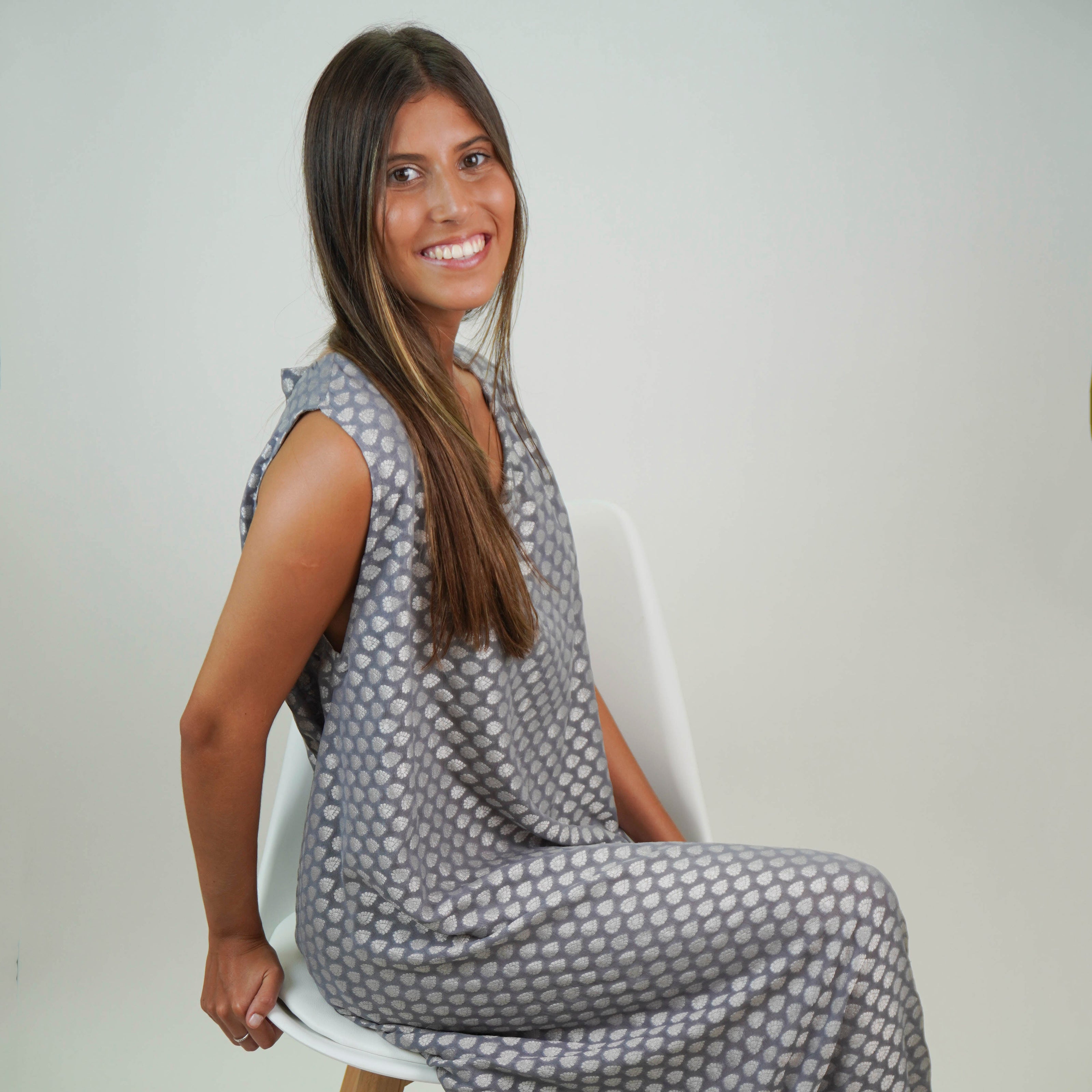 Túnica en Seda Natural Estampada