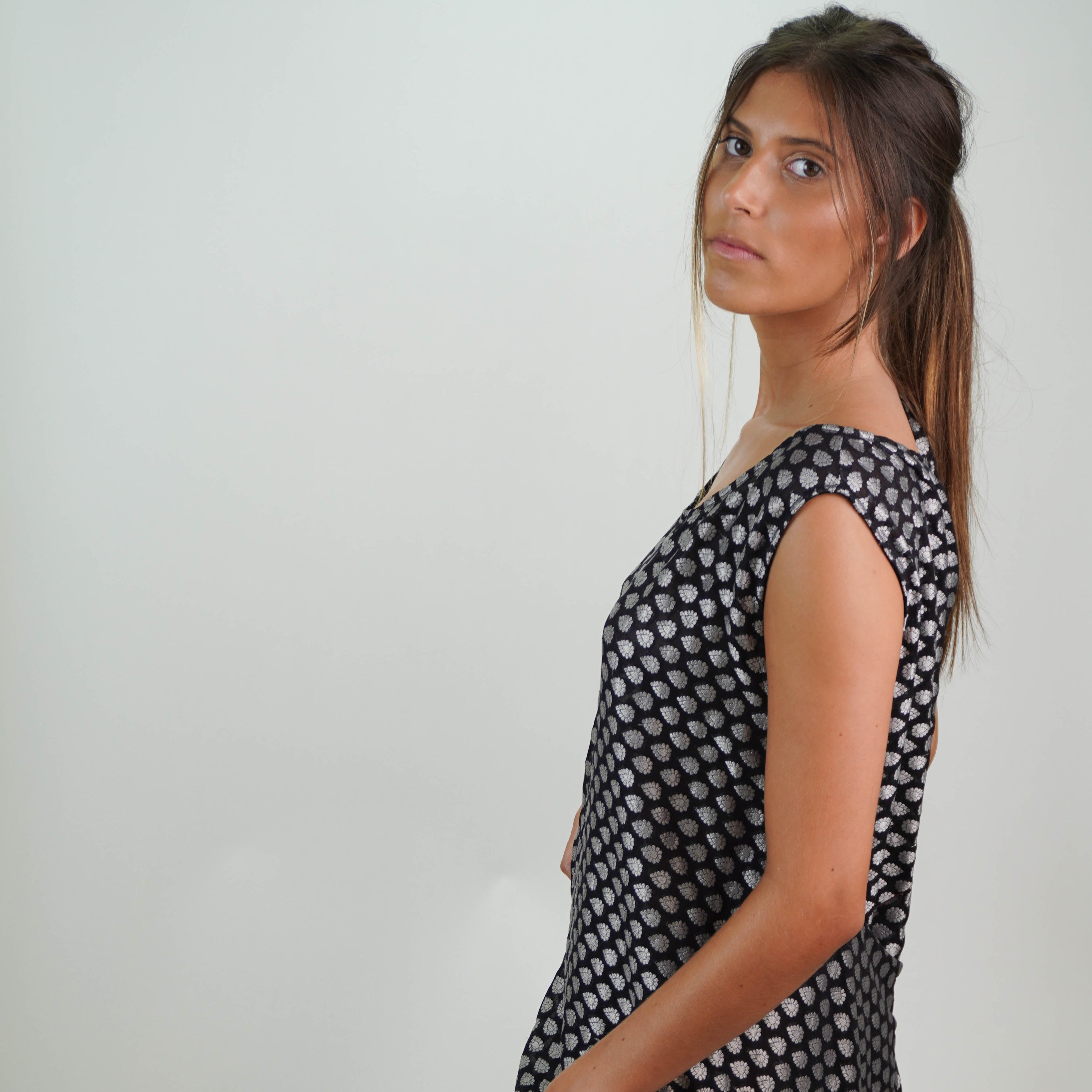 Túnica en Seda Natural Estampada