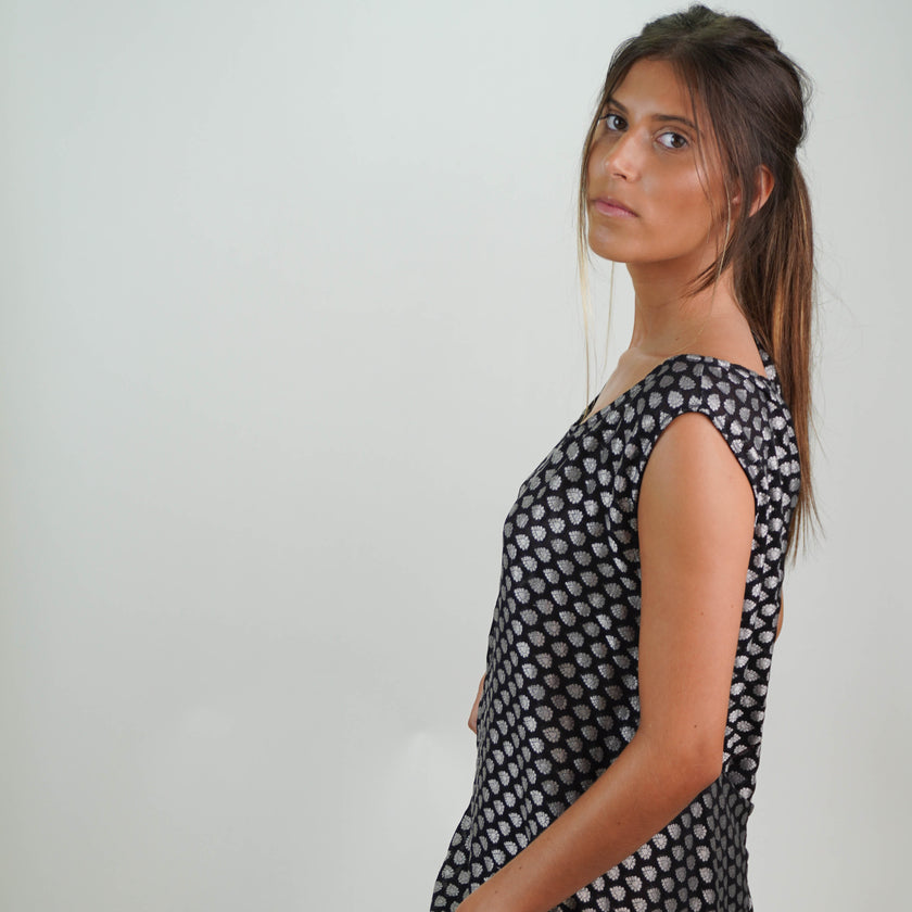 Túnica en Seda Natural Estampada