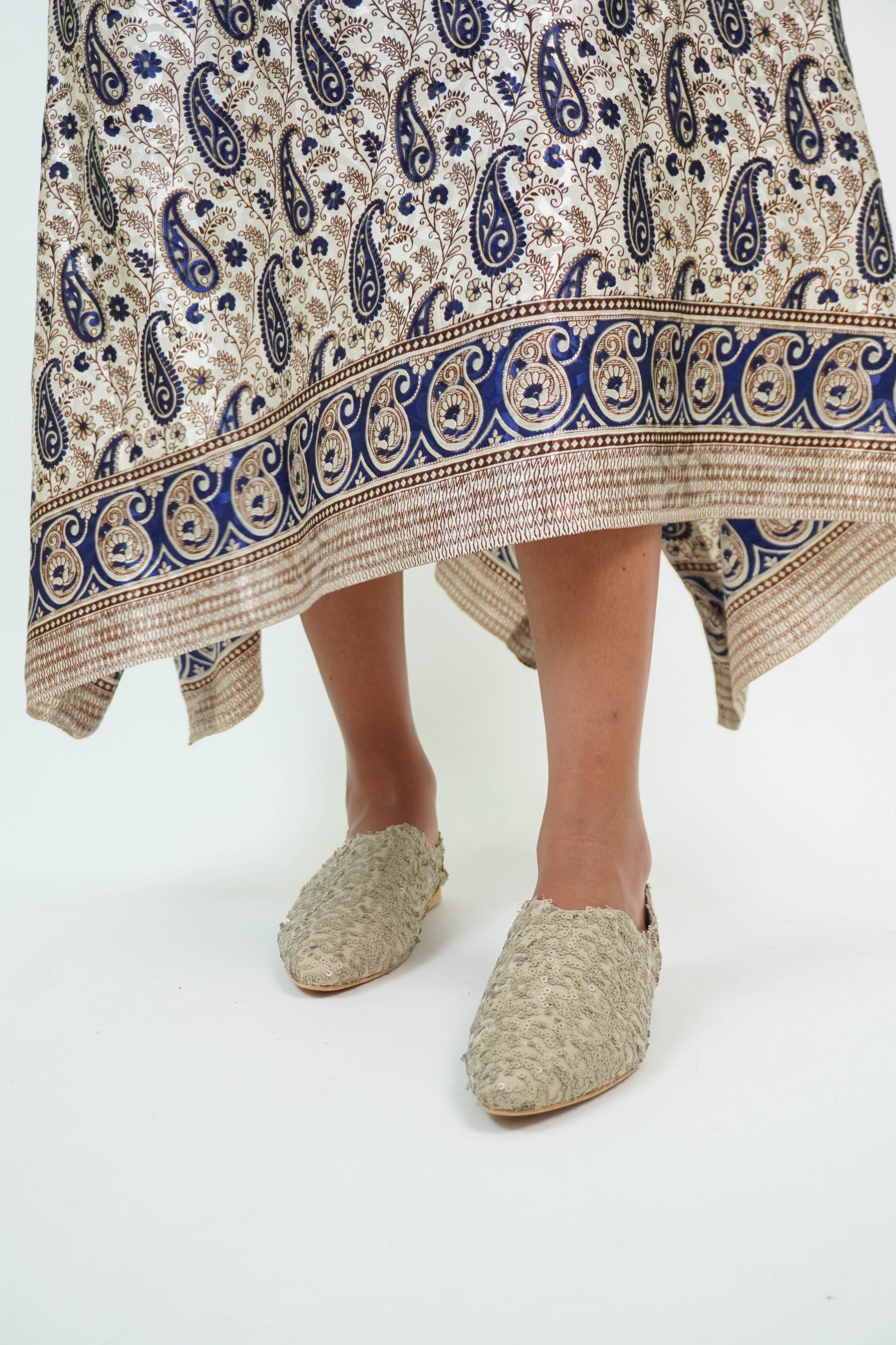 Túnica de Seda Natural Estampada