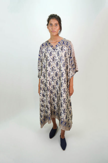 Túnica de Seda Natural Estampada