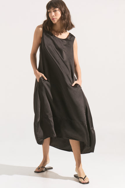 Vestido Satin de Seda Noche Serena