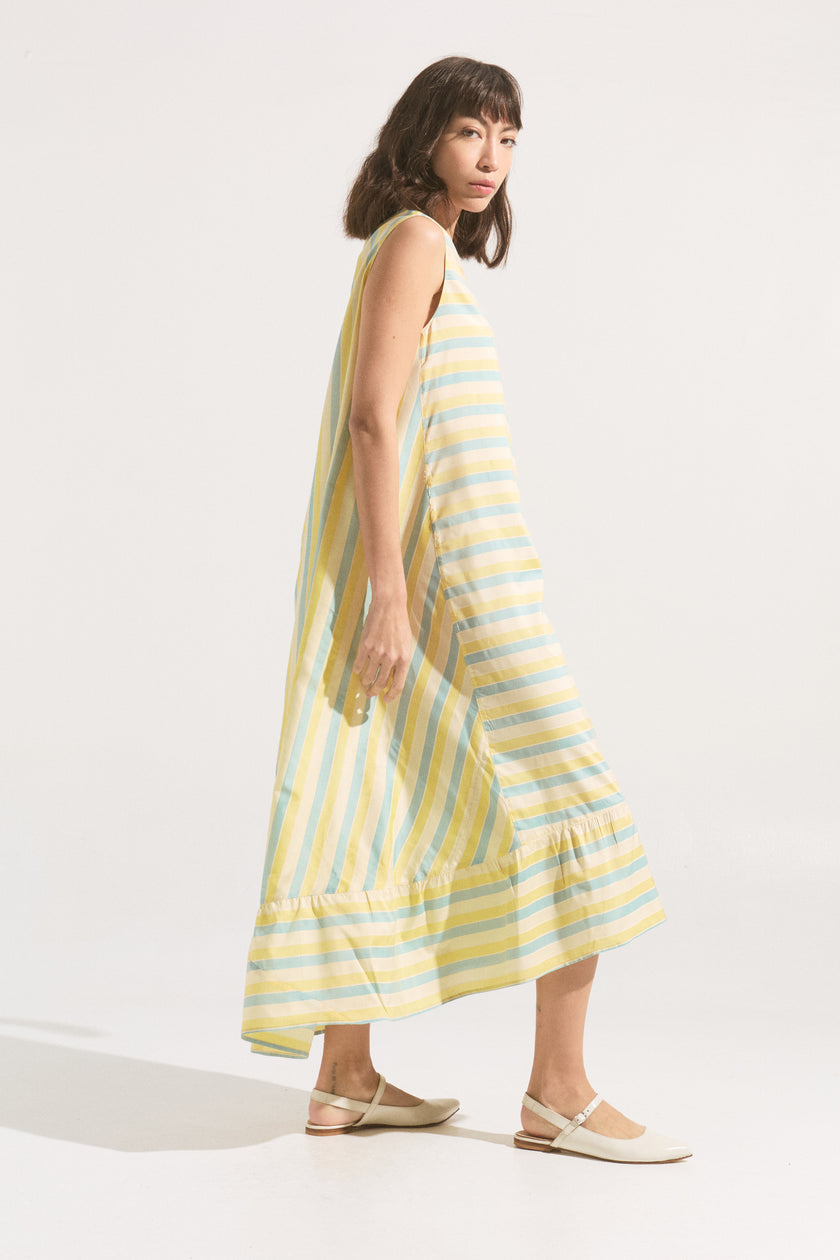 Vestido Algodón y Seda Sueño Mediterraneo