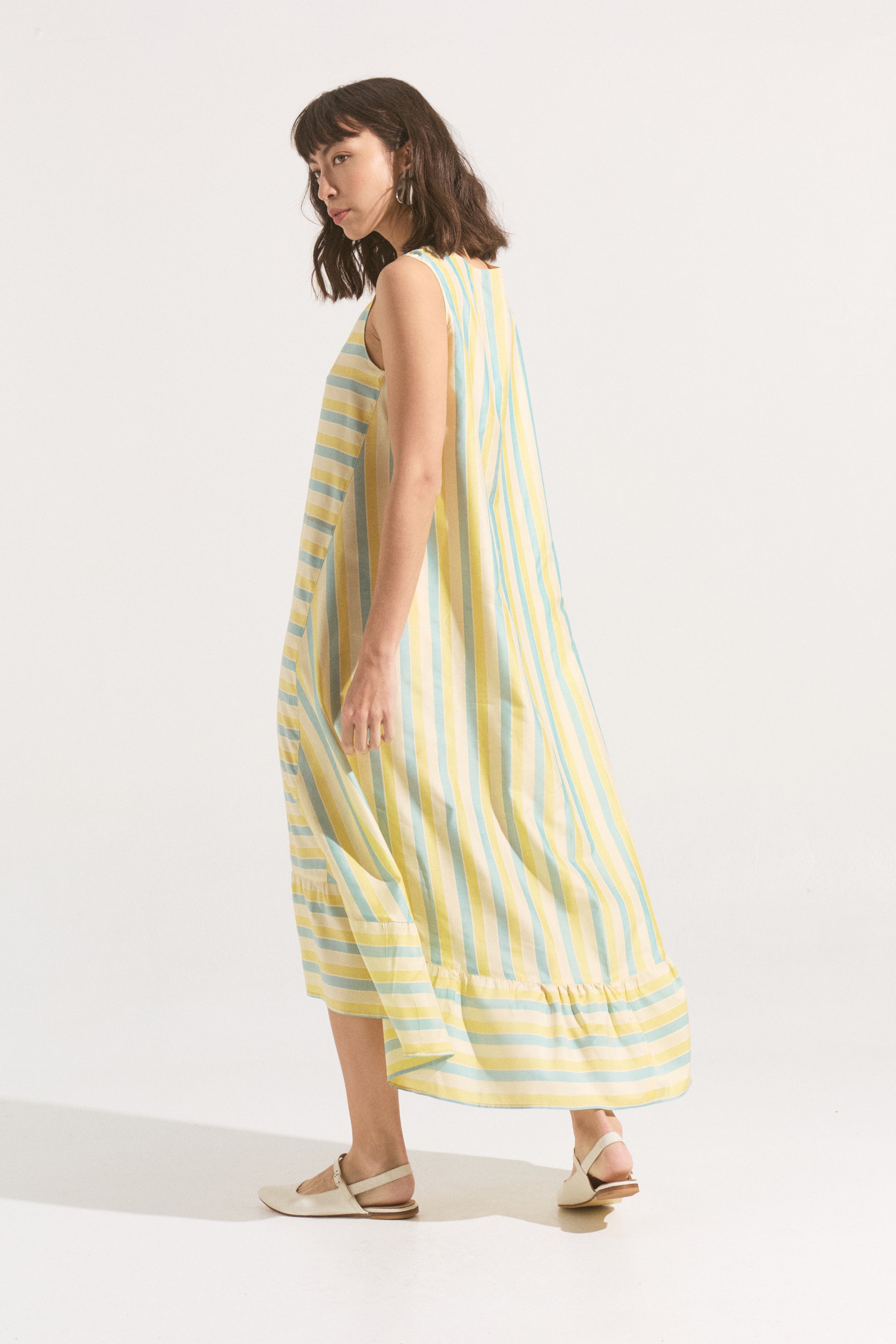 Vestido Algodón y Seda Sueño Mediterraneo