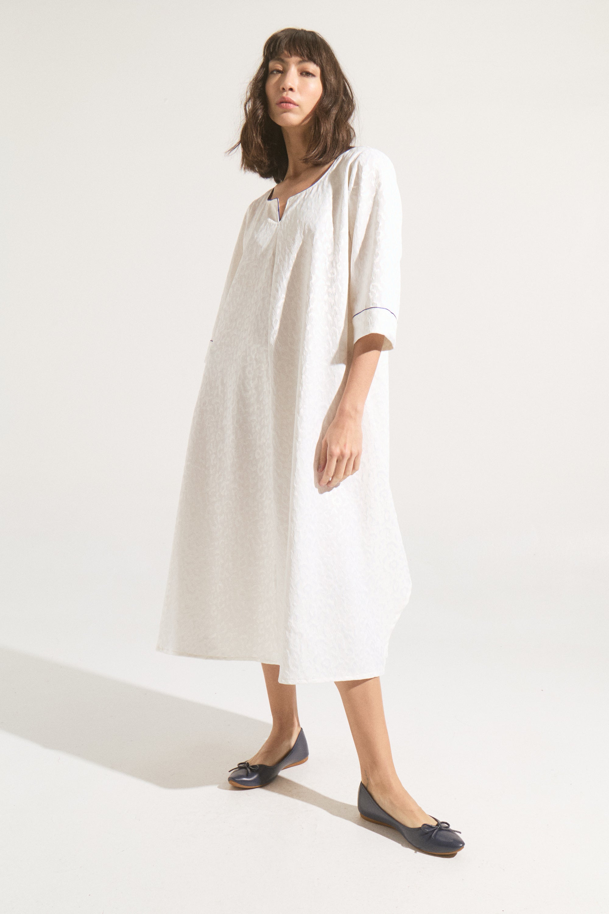 Vestido Jacquard Lienzo de Luz