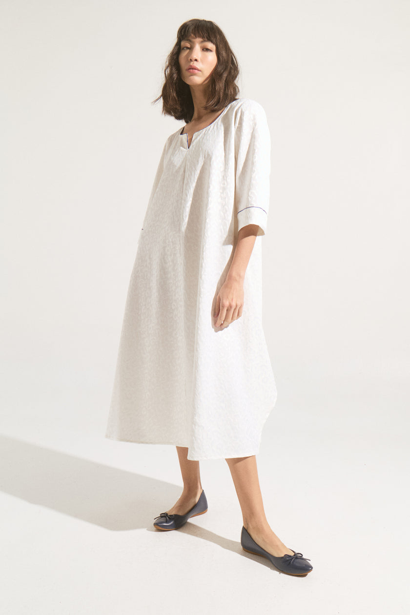 Vestido Jacquard Lienzo de Luz