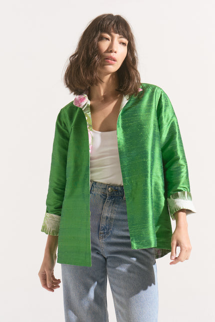 Chaqueta Reversible Jardín Esmeralda