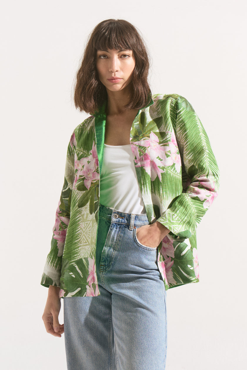 Chaqueta Reversible Jardín Esmeralda