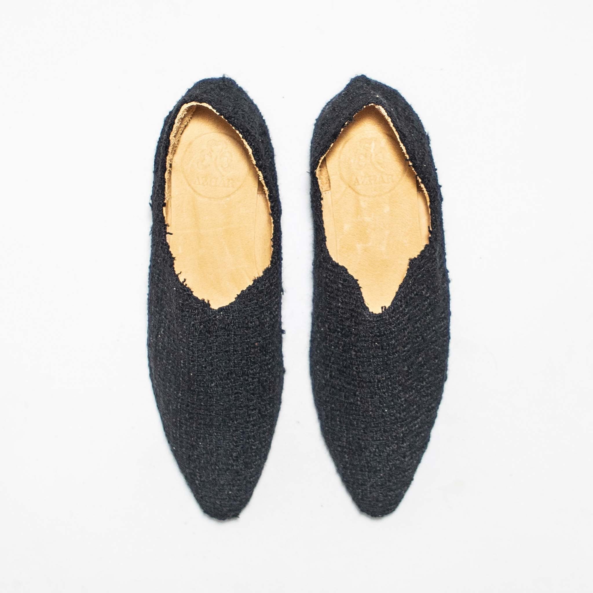 Babus en Tweed de Lana Negro