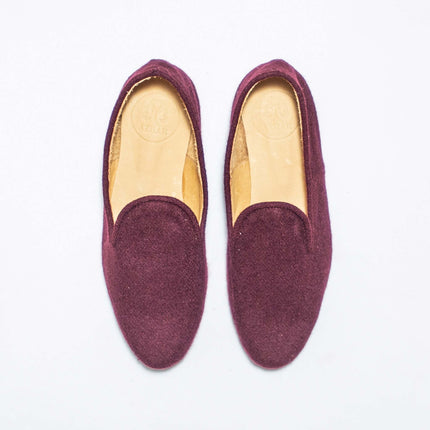 Slippers de Paño 100% Lana Granate
