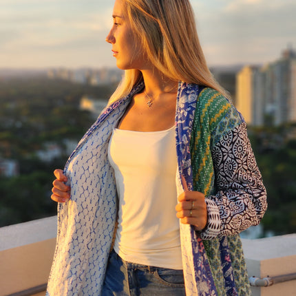 Kimono Largo de Algodón Matelaseado – Elegancia & Confort en Cada Detalle