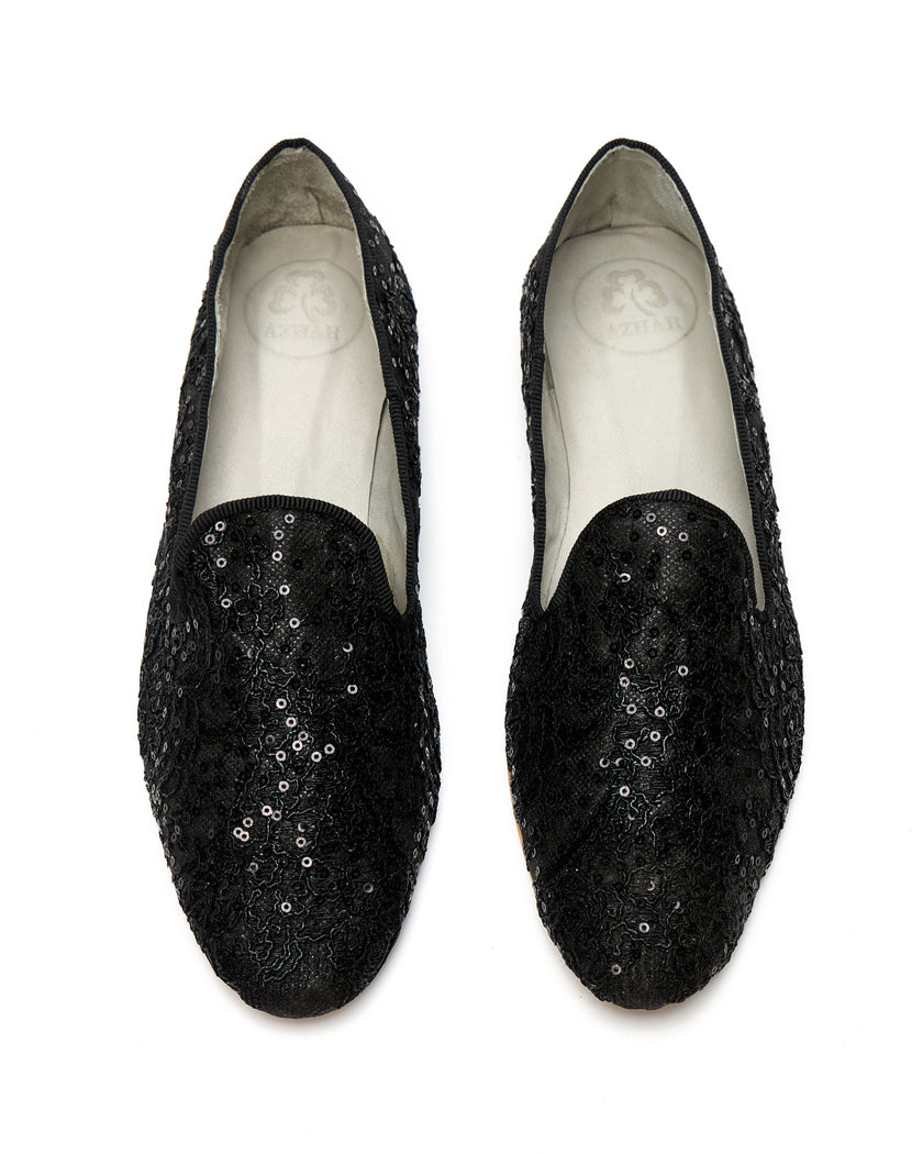 Slippers Organza con Lentejuelas - Nocturna