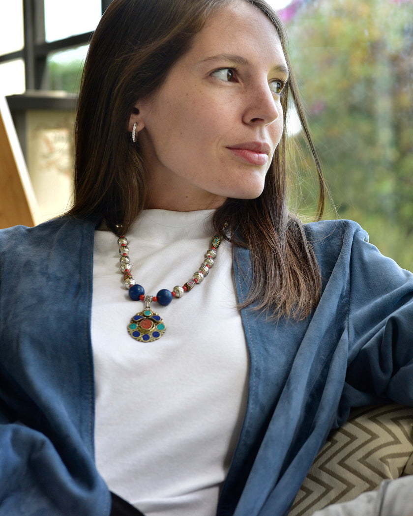 Chaqueta de Gamuza Marroquí con Flecos