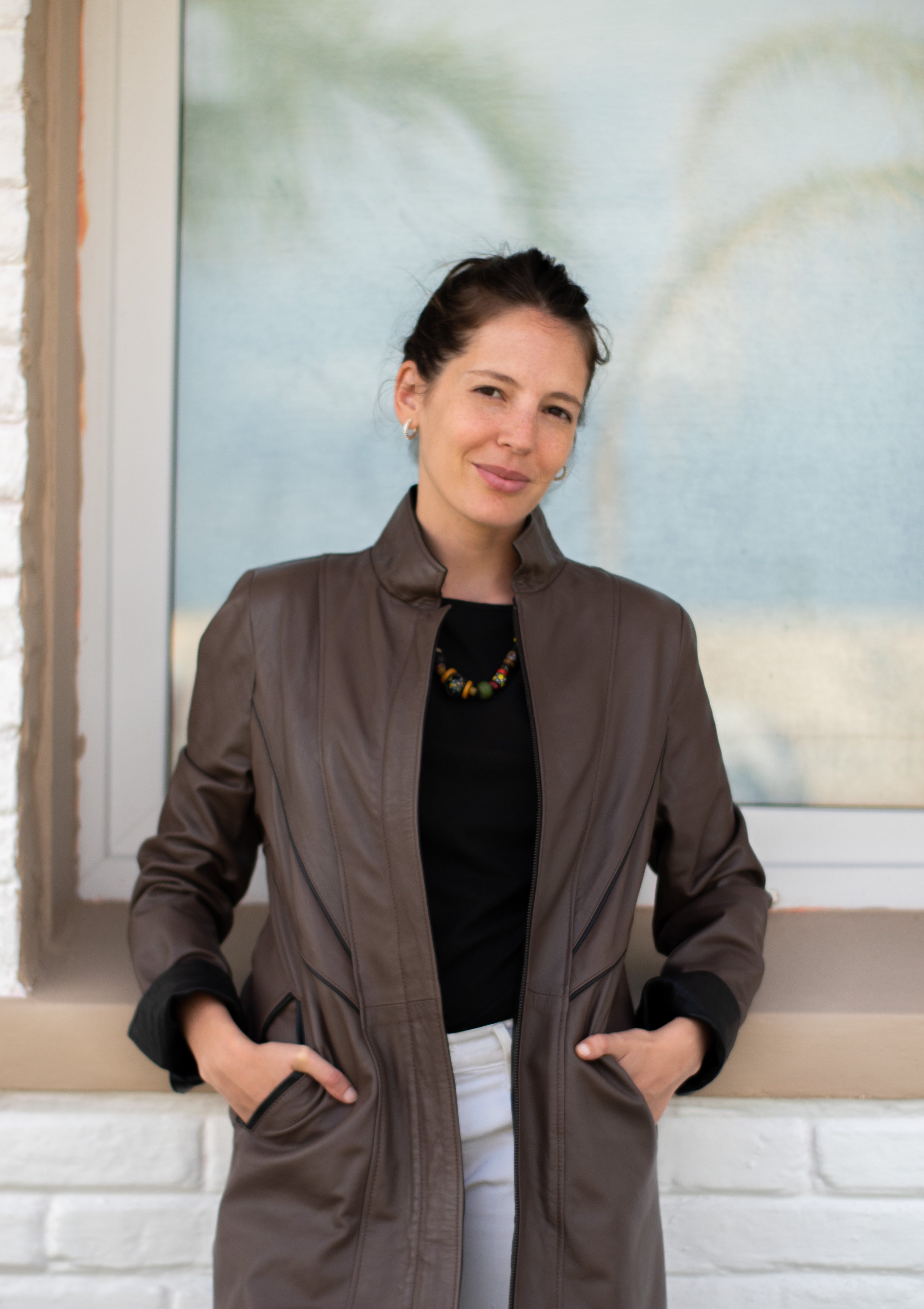 Chaqueta de Cuero Marroquí 3/4